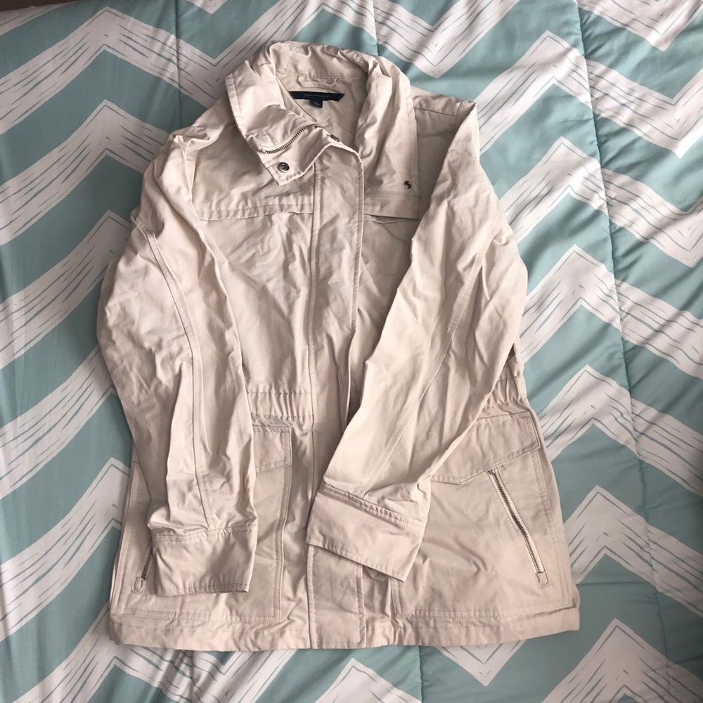 Cream utility jacket